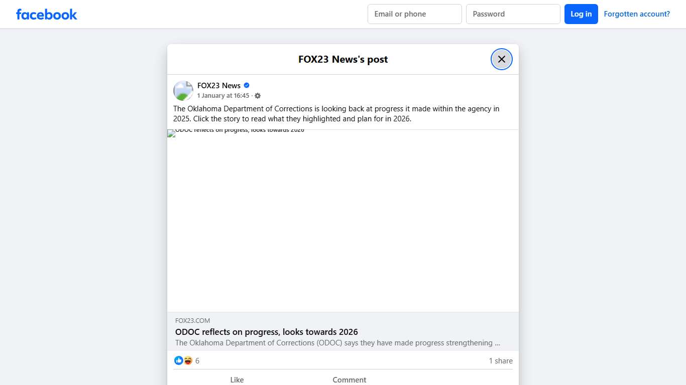 FOX23 News - The Oklahoma Department of Corrections is... | Facebook